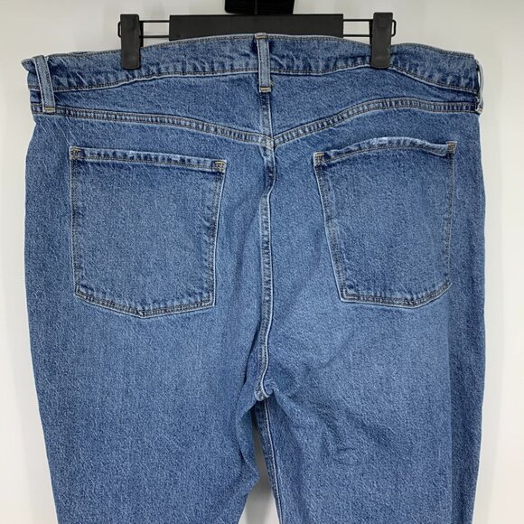 Old Navy Jeans High Rise Slouchy Straight Button Fly Blue Denim - Picture 7 of 9